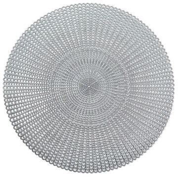 

Zeller Prostírání kulaté stříbrné plastové, průměr 41 cm