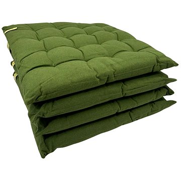 

HOME ELEMENTS z recyklované bavlny, 40 × 40 cm, set 4 ks, green, pratelný