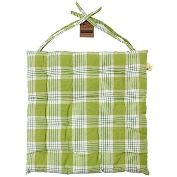 

HOME ELEMENTS Podsedák prošívaný 40 × 40, Bílozelené káro 1 ks
