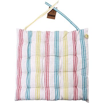 

HOME ELEMENTS Podsedák prošívaný 40 × 40, Barevné pruhy 1 ks