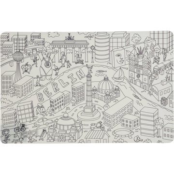 

EH Excellent Houseware Prostírání s potiskem měst pro vymalování, 43 × 28 cm