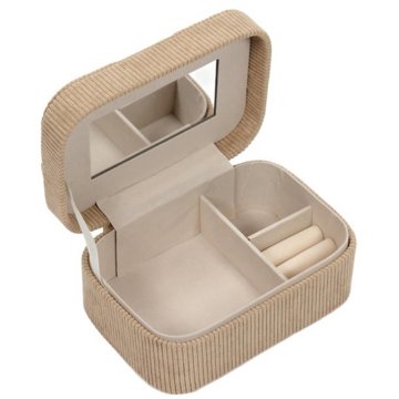 

Home Styling Collection Malá šperkovnice, manšestr 19 × 13,5 × 8 cm, hnědá