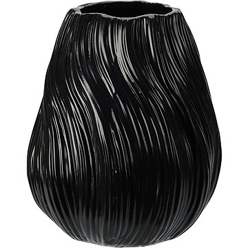 

Home Styling Collection Keramická váza, proužkovaná, 15 × 18 cm, černá