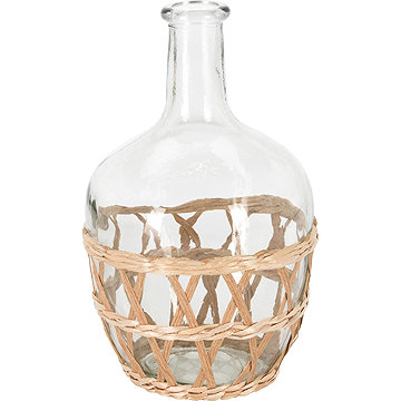 

Home Styling Collection Skleněná váza s dekorační pleteninou, 15 × 24 cm