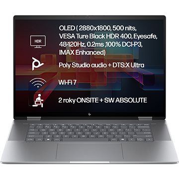 

HP ENVY x360 16-ad0001nc Meteor silver Aluminum Celokovový