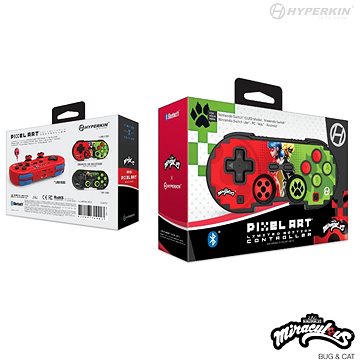 Hyperkin Pixel Art Miraculous Bluetooth Controller for Nintendo Switch/PC/Mac/Android (Bug & Cat)