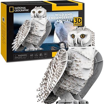 

CUBICFUN 3D puzzle National Geographic: Sněžná sova 62 dílků
