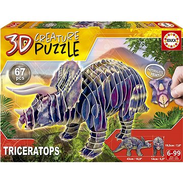 

EDUCA 3D puzzle Triceratops 67 dílků