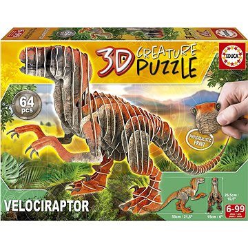 

EDUCA 3D puzzle Velociraptor 64 dílků
