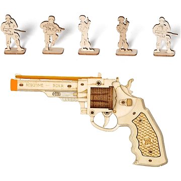 

ROBOTIME Rokr 3D dřevěné puzzle Revolver Corsac M60 102 dílků