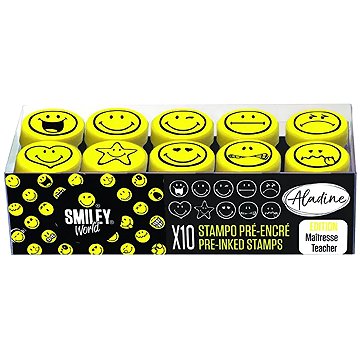 Aladine Dětská samonamáčecí razítka Smajlíci