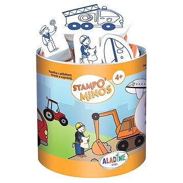 Aladine Dětská razítka Stroje