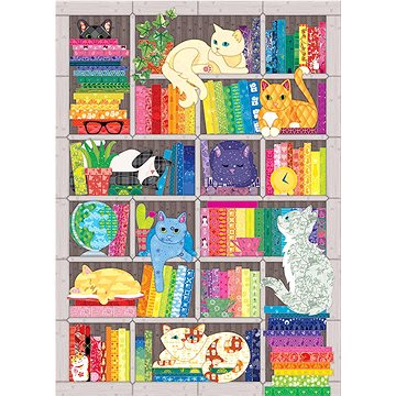 

Cobble Hill Puzzle Vyšívaná deka: Duhové kočky, 1000 dílků