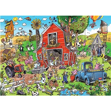 

Cobble Hill Rodinné puzzle Šílená farma, 350 dílků