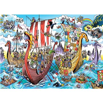 

Cobble Hill Rodinné puzzle Vikingská výprava, 350 dílků