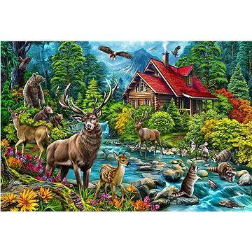 

Cobble Hill Puzzle Chata s červenou střechou, 2000 dílků