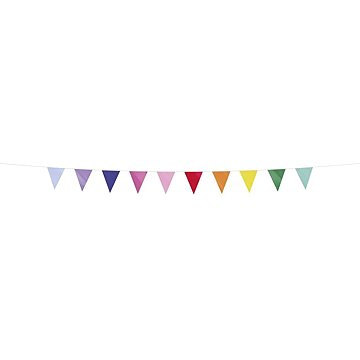FOLAT Girlanda - barevné vlajky, pvc, 600 cm