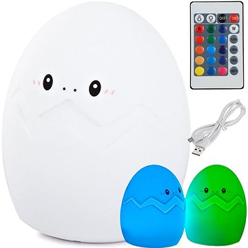 Verk noční RGB lampička dotyková vajíčko USB s dálkovým ovládáním