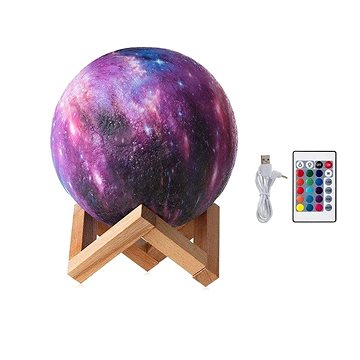 Verk Lampička 3D Měsíc 15 cm 16 barev