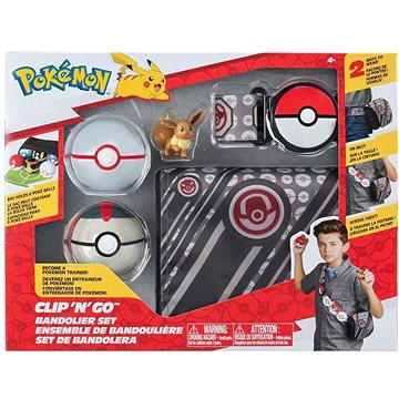 

Pokemon sada Clip 'N' Go Trenérský set Poké Ball Dive Ball and Eevee