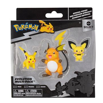 

Pokémon Select Pichu Pikachu Raichu, 3 figurky