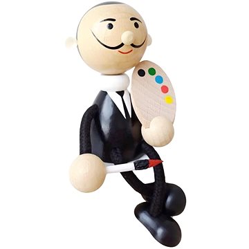 

KROKIDO Malíř Salvadore - ručně malovaná dřevěná figurka