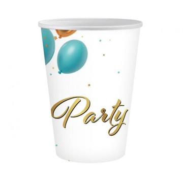 

GODAN Papírové kelímky párty - narozeniny, 250 ml, 6 ks
