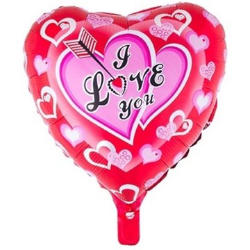 

Funny Fashion Foliový balonek srdce červené I Love You 52 cm