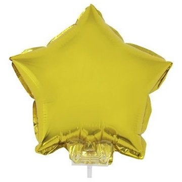 

Funny Fashion Foliový balonek hvězda zlatá, s tyčkou 28 cm