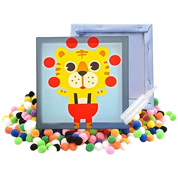 Pom Pom bambulkový obrázek Tygr
