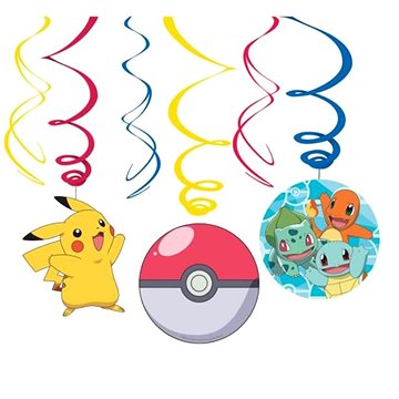 

Amscan Zatočená girlanda spirály Pokémon, sada 6 ks