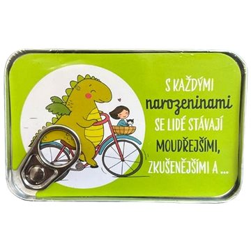 ALBI Plechovka na peníze - narozeniny - dino - dinosaurus