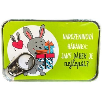 

ALBI Plechovka na peníze - narozeniny - zajíček