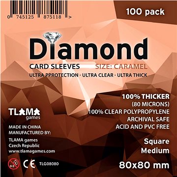 

TLAMA games Obaly na karty Diamond Caramel: Square Medium (80 × 80 mm)