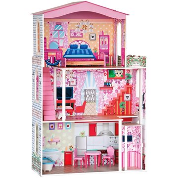 Woody Domeček pro panenky s nábytkem - Domeček pro panenky