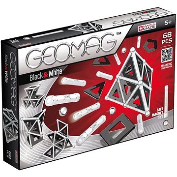 Geomag - Panels black/white 68 dílků - Magnetická stavebnice