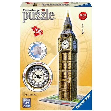 Ravensburger 3D 125869 Big Ben s hodinami  - 3D puzzle