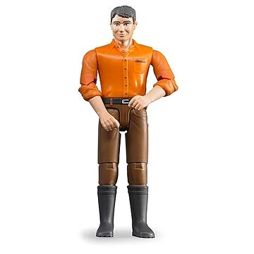 

Bruder BWORLD 60007 Muž - oranžová košile, hnědé kalhoty