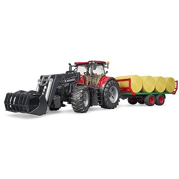 

Bruder 3198 Traktor Case IH Optum 300 CVX s čelním nakladačem a přepravníkem na balíky