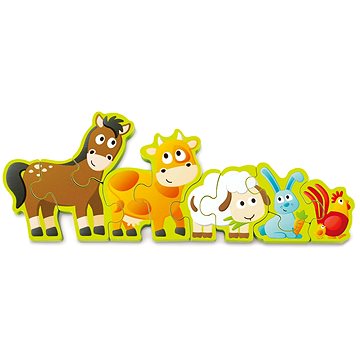 

Hape Puzzle - Zvířátka a číslice, 10 dílků