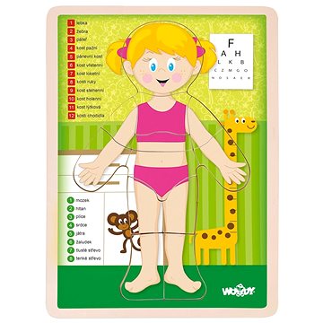 

Woody Puzzle "Lidské tělo" - Holka CZ