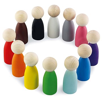 

Ulanik Montessori dřevěná hračka Peg Dolls 12 ks