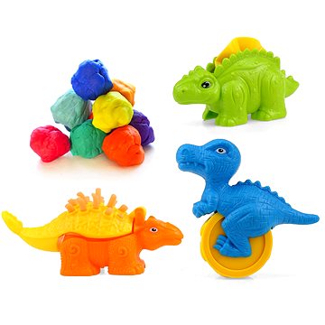 Aga4Kids Plastelína 10 ks + příslušenství dinosauři