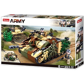 

Sluban WWII M38-B0858 Maskovaný obrněný tank Stug III