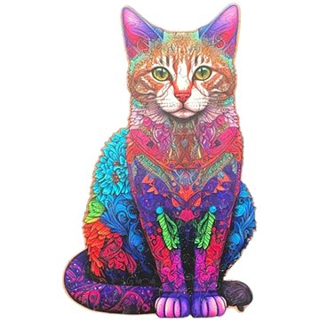 

Kruzzel Dřevěné puzzle s motivem kočky - 130 dílků