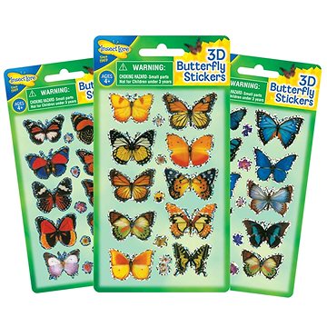 

Insect Lore Motýlí 3D samolepky - 1 sada, 15 samolepek