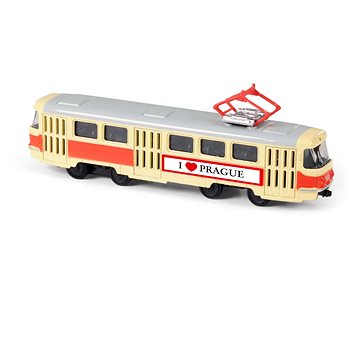 

RAPPA Tramvaj Tatra T3 I Love Prague zpětný chod kovová 16cm