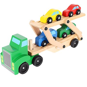 

KRUZZEL 22698 Tahač s návěsem pro přepravu aut 32 cm