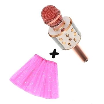 

Sada pro zpěvačky svítící sukně + karaoke mikrofón