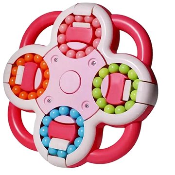 

KIK Rotující kouzelná fazole Puzzle Ball, červená
